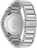 Hugo Boss Steer Chronograph Blue Dial Silver Steel Strap Watch For Men - 1514048 Authentic Buy Shop Now