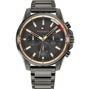Tommy Hilfiger Mason Grey Dial Grey Steel Strap Watch for Men - 1791790 Authentic Buy Shop Now