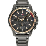 Tommy Hilfiger Mason Grey Dial Grey Steel Strap Watch for Men - 1791790 Authentic Buy Shop Now