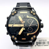Diesel Big Daddy Chronograph Black Dial Black Steel Strap Watch For Men - DZ7312 Authentic Buy Shop Now