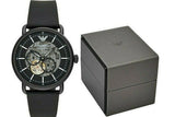 Emporio Armani Aviator Chronograph Black Dial Black Leather Strap Watch For Men - AR60028 Authentic Buy Shop Now