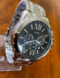 Guess Chronograph Black Dial Silver Steel Strap Watch for Men - W0193G2 Authentic Buy Shop Now