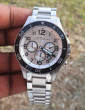 Marc Jacobs Rock Chronograph White Dial Silver Steel Strap Watch for Men - MBM5027 Authentic Buy Shop Now