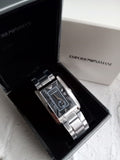 Emporio Armani Classic Analog Black Dial Silver Steel Strap Watch For Men - AR1608 Authentic Buy Shop Now