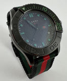 Gucci G Timeless Sport Black Dial Two Tone NATO Strap Watch For Men - YA126229 Authentic Buy Shop Now