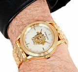 Versace Palazzo Empire White Dial Gold Steel Strap Watch for Men - VERD00318 Authentic Buy Shop Now