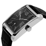Calvin Klein Window Black Dial Black Leather Strap Watch for Men - K2M23107 Authentic Buy Shop Now