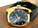 Gucci GG2570 Black Dial Black Leather Strap Watch For Men - YA142310 Authentic Buy Shop Now