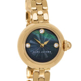 Marc Jacobs Courtney Mother of Pearl Black Dial Gold Steel Strap Watch for Women - MJ3460 Authentic Buy Shop Now