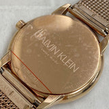 Calvin Klein Minimal White Dial Rose Gold Mesh Bracelet Watch for Women - K3M22626 Authentic Buy Shop Now