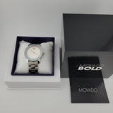 Movado Bold Silver Dial Silver Steel Strap Watch For Women - 3600084 Authentic Buy Shop Now