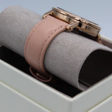 Michael Kors Corey Analog Rose Gold Dial Pink Leather Strap Watch For Women - MK2987 Authentic Buy Shop Now