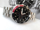 Emporio Armani Chronograph Black Dial Silver Stainless Steel Watch For Men - AR5855 Authentic Buy Shop Now
