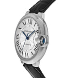 Cartier Ballon Bleu De Cartier Silver Dial Black Leather Strap Watch for Women - WSBB0030 Authentic Buy Shop Now