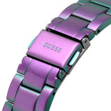 Guess Crown Jewel Diamonds Purple Dial Purple Steel Strap Watch for Women - GW0410L4 Authentic Buy Shop Now