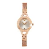Emporio Armani Chiara Silver Dial Rose Gold Steel Strap Watch For Women - AR7362 Authentic Buy Shop Now