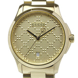 Gucci G Timeless Gold Dial Gold Steel Strap Watch For Women - YA126553 Authentic Buy Shop Now