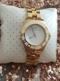 Marc Jacobs Blade White Dial Gold Steel Strap Watch for Women - MBM3050 Authentic Buy Shop Now