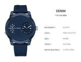 Tommy Hilfiger Denim Blue Dial Blue Rubber Strap Watch for Men - 1791556 Authentic Buy Shop Now
