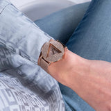 Guess Iconic Diamonds Rose Gold Dial Rose Gold Mesh Bracelet Watch For Women - GW0477L3 Authentic Buy Shop Now