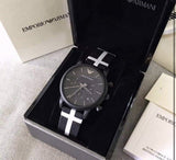 Emporio Armani Classic Black Dial Black Leather Strap Watch For Men - AR1860 Authentic Buy Shop Now
