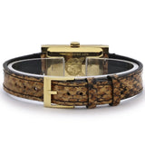 Gucci G-Frame Mother of Pearl Dial Brown Leather Snakeskin Strap Watch For Women - YA147402 Authentic Buy Shop Now