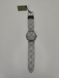 Gucci G Timeless Quartz Grey Dial Grey Leather Strap Watch For Men - YA1264058 Authentic Buy Shop Now