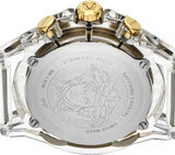 Versace Icon Active Chronograph Gold Dial White Silicone Strap Watch for Men - VEZ700121 Authentic Buy Shop Now
