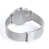 Calvin Klein Minimal White Dial Silver Mesh Bracelet Watch for Men - K3M5115X Authentic Buy Shop Now