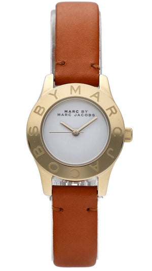 Marc Jacobs Mini Blade White Dial Brown Leather Strap Watch for Women - MBM1219 Authentic Buy Shop Now