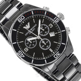 Emporio Armani Black Ceramic Chronograph Black Dial Watch For Men - AR1421 Authentic Buy Shop Now