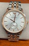 Emporio Armani Classic Silver Dial Two Tone Steel Strap Watch For Men - AR1839 Authentic Buy Shop Now