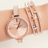 Michael Kors Jaryn Quartz Rose Gold Dial Rose Gold Steel Strap Watch For Women - MK3785 Authentic Buy Shop Now