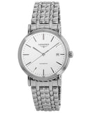 Longines Presence Automatic White Dial Silver Steel Strap Watch for Men - L4.921.4.12.6 Authentic Buy Shop Now