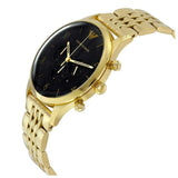 Emporio Armani Classic Chronograph Black Dial Gold Steel Strap Watch For Men - AR1893 Authentic Buy Shop Now