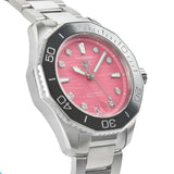 Tag Heuer Aquaracer Professional 300 Automatic Diamonds Pink Dial Silver Steel Strap Watch for Women - WBP231J.BA0618 Authentic Buy Shop Now