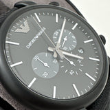 Emporio Armani Luigi Analog Black Dial Black Leather Strap Watch For Men - AR11450 Authentic Buy Shop Now