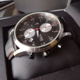 Hugo Boss Aeroliner Black Dial Black Leather Strap Watch for Men - 1512631 Authentic Buy Shop Now