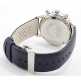 Emporio Armani Gianni White Dial Black Leather Strap Watch For Men - AR0385 Authentic Buy Shop Now