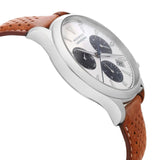 Movado Heritage Calendoplan Chronograph White Dial Brown Leather Strap Watch for Men - 3650008 Authentic Buy Shop Now