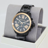 Michael Kors Wren Chronograph Black Dial Black Steel Strap Watch For Men - MK8933 Authentic Buy Shop Now