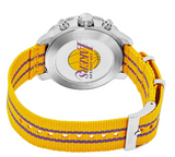 Tissot Quickster Chronograph NBA LA Lakers White Dial Yellow NATO Strap Watch for Men - T095.417.17.037.05 Authentic Buy Shop Now
