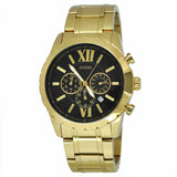 Guess Optic Multifunction Black Dial Gold Steel Strap Watch for Men - W0193G1 Authentic Buy Shop Now
