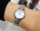 Emporio Armani Gianni Blue Dial Silver Steel Strap Watch For Women - AR1961 Authentic Buy Shop Now