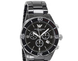 Emporio Armani Black Ceramic Chronograph Black Dial Watch For Men - AR1421 Authentic Buy Shop Now