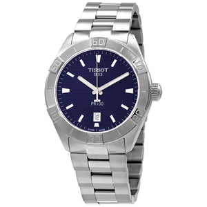 Tissot PR 100 Sport Blue Dial Silver Steel Strap Watch For Men - T101.610.11.041.00 Authentic Buy Shop Now