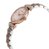 Emporio Armani Gianni T Bar Pink Dial Two Tone Steel Strap Watch For Women - AR11223 Authentic Buy Shop Now