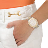 Marc Jacobs Blade Chronograph Silver Dial Two Tone Steel Strap Watch for Women - MBM3177 Authentic Buy Shop Now
