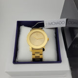 Movado Bold Yellow Gold Dial Yellow Gold Steel Strap Watch For Women - 3600085 Authentic Buy Shop Now