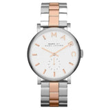 Marc Jacobs Baker White Dial Two Tone Steel Strap Watch for Women - MBM3312 Authentic Buy Shop Now